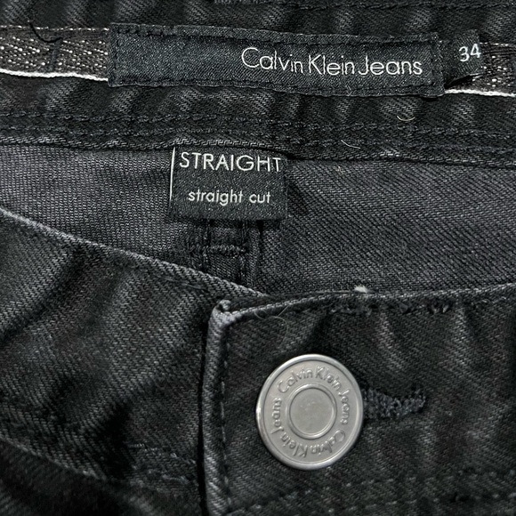 Calvin Klein Black straight cut jeans 34 waist - Picture 3 of 4